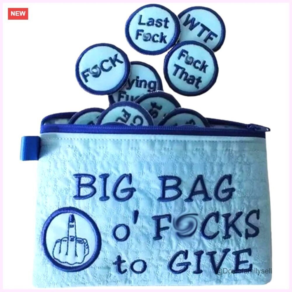 Canvas Zipper Pouch with Humorous Sayings, Handmade Coin Purse